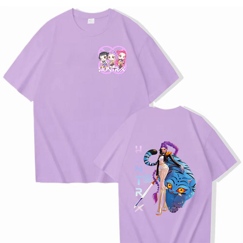 15 цветов K-Pop футболки «Истребители демонов» Футболка с демонической эмблемой для мужчин Y2K Забавная больших размеров одежда с коротким рукавом