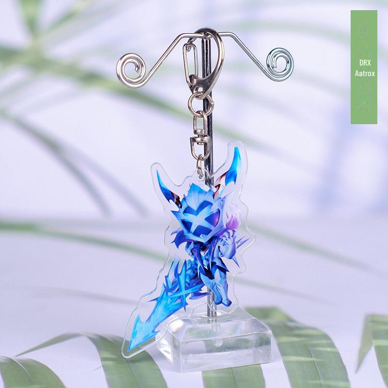 Аниме акриловый двухслойный сэндвич-подвесной брелок - Lualu Blind Monk Yasuo Comic Exhibition Accessories