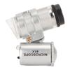 45X Mini Pocket Microscope Adjustable Portable Magnifying Glass with 2 LED Lights for Jewelry