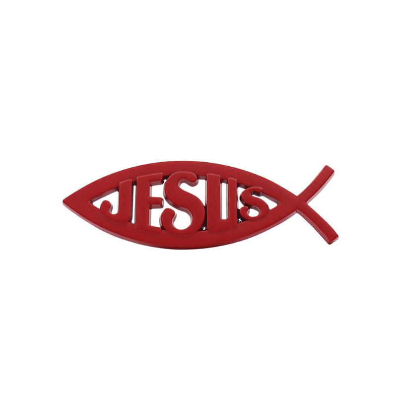 3D Premium Jesus Fish Symbol Logo for car Motorcycle Engine Hood Fender trunk Tail Rear Bonnet Nameplate Decal Emblem Badge Sticker