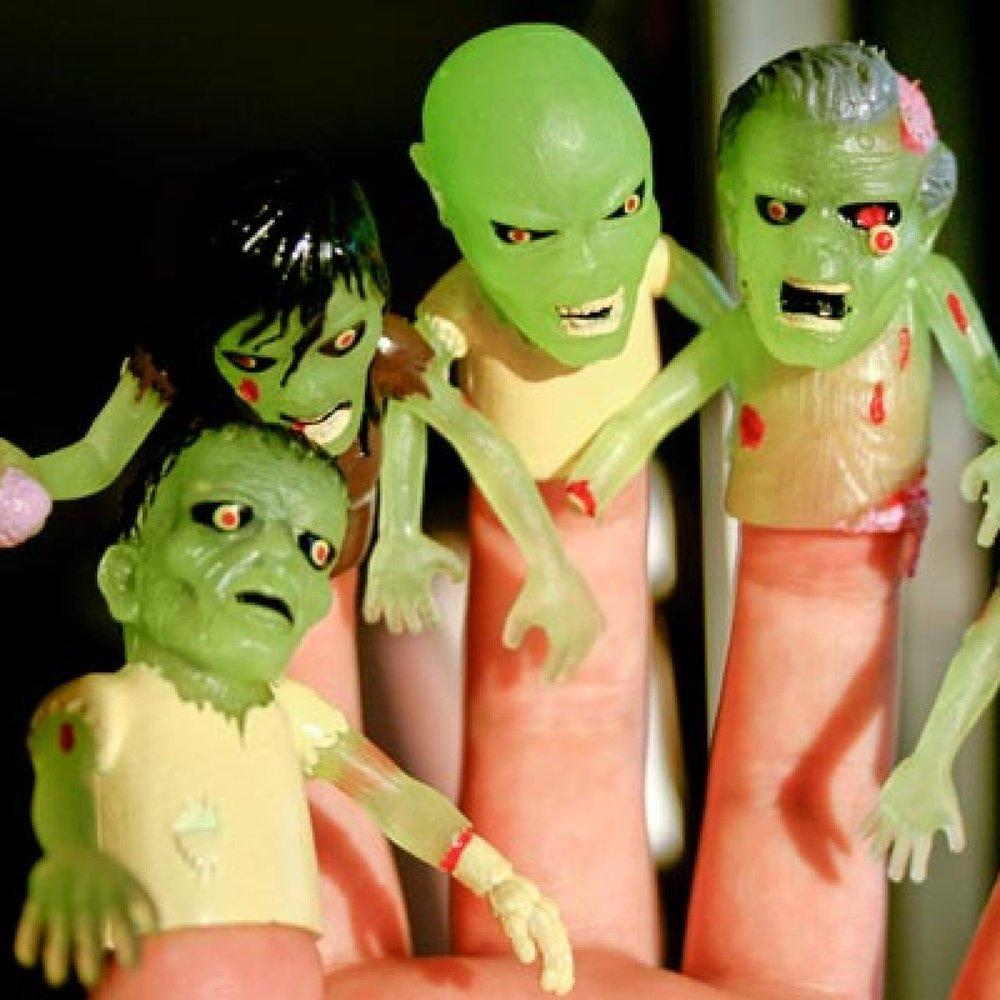 Accoutrements Toy Zany Glowing Zombie Finger Puppet Random (1 Zombie)