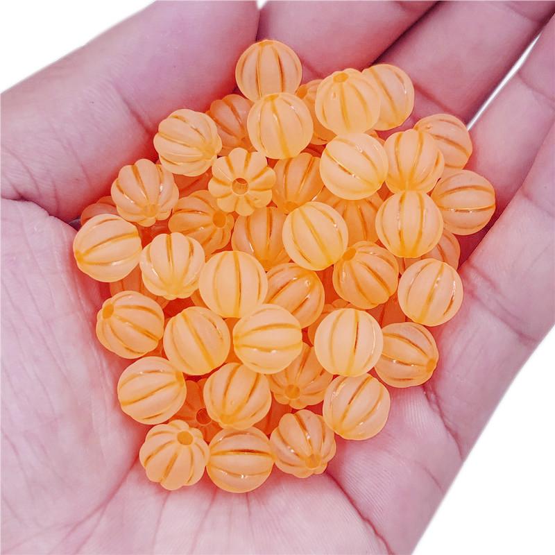 Товары для дома и вечеринок Изготовление ювелирных изделий 20 шт. Spacer Craft DIY 9 мм яркие цвета матовые свободные бусины тыква акриловое ожерелье браслет