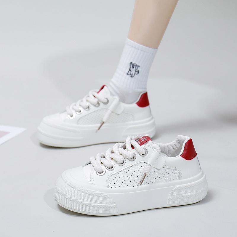 Белые туфли для женщин, новые весенние студенческие универсальные повседневные кроссовки в корейском стиле, модные кроссовки на толстой подошве Z7701