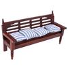 1:12 Miniature Furniture Doll House Wooden Sofa with 4 Pillows For Dolls Children Role Play Toy Dollhouse Miniature Furniture