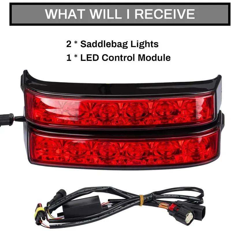 Saddlebag Housing Tail Run Brake Turn Light Lamp for Touring Street Road Glide CVO Electra Glide Ultra Classic Ultra 2014-2024