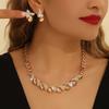 Women's Hollow Pattern Necklace and Earrings Set