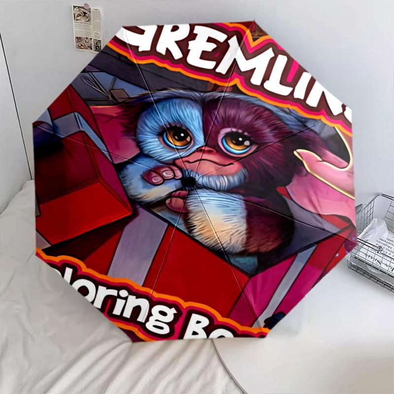 Whimsical Gremlins Adventure Folding umbrella Portable Suitable for all seasons Sun umbrella Three folds Umbrella