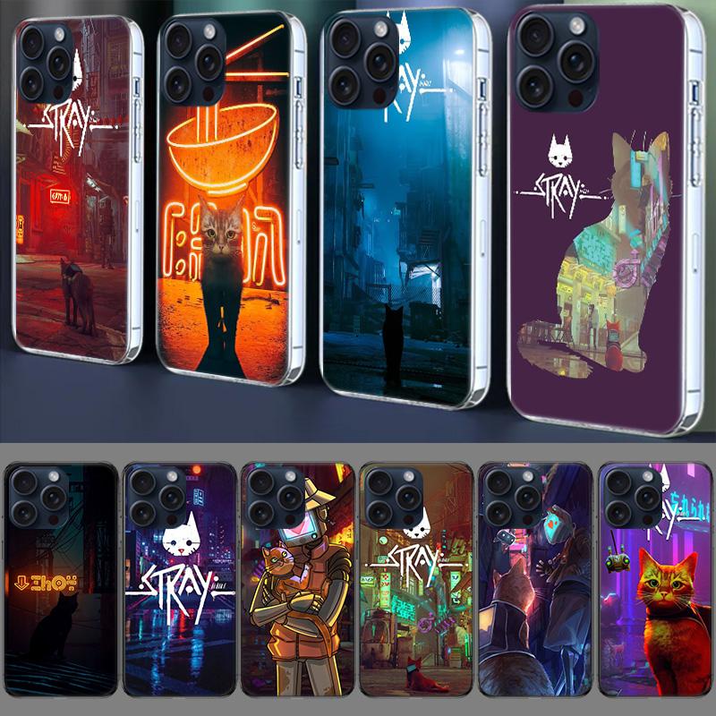 Игровой Чехол S-Stray Cat Прозрачный Для Iphone 17 Air 16 Pro Max 15 Pro 14 Plus 17E 16E 11 13 12 Mini Чехлы Fundas Cell TPU