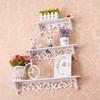Bedroom Wall Mount Shelf Set - TV Background, 3-Piece Wall Rack Decor