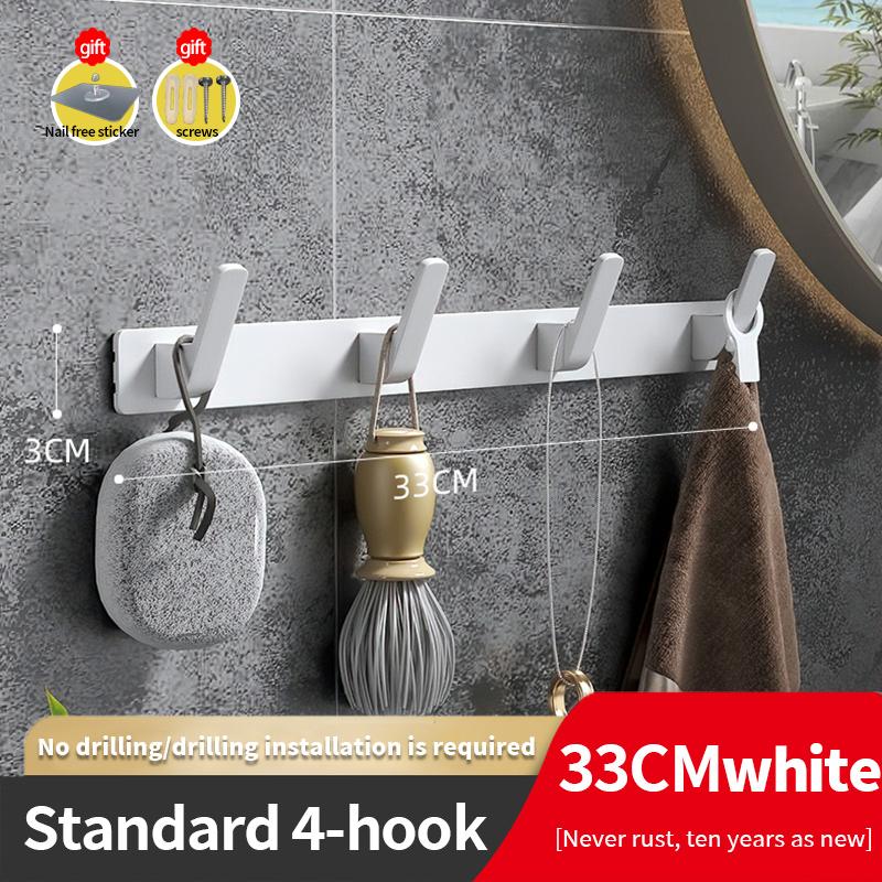 YUNJIEYA Черно-белые Дверные Крючки Крючок Для Одежды Вешалка Полка Органайзер Полка Для Хранения Душевая Стена Вешалка Кухня Аксессуары Для Ванной Комнаты