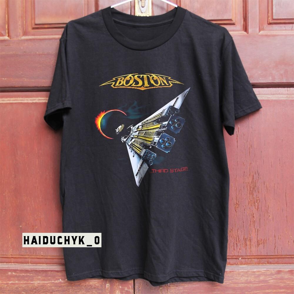 Boston Rock Band Third Stage Album 1986 Unisex Black T-shirt Size S-5XL Unisex T-Shirt