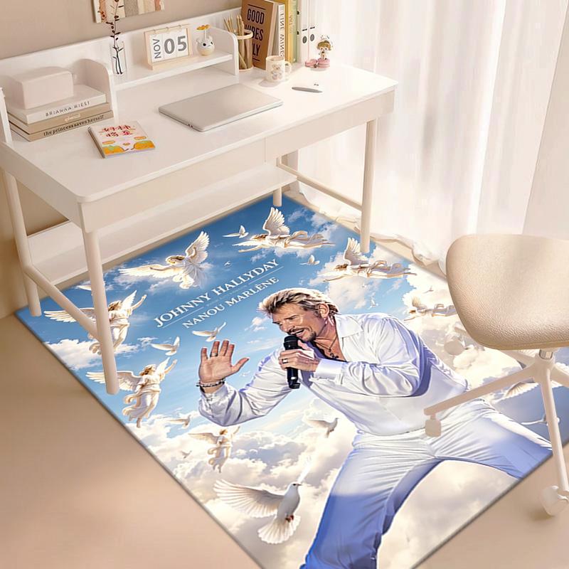 French legendary rock singer and actor Johnny Hallyday carpet is suitable for living room and bedroom doormats office balcony decorative carpet V14