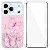 For iPhone 17 Pro Max TPU Case WANLONFENG AW Series PVC Butterfly Epoxy Phone Cover with HD Film