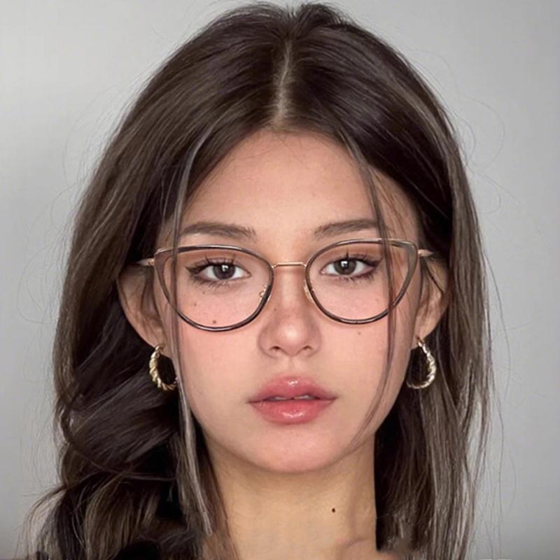 Unisex Cat Eye Presbyopia Eyeglasses Clear Lens Anti Blue Light Glasses Diopter 0 To +4.0 Compression Resistant and Durable