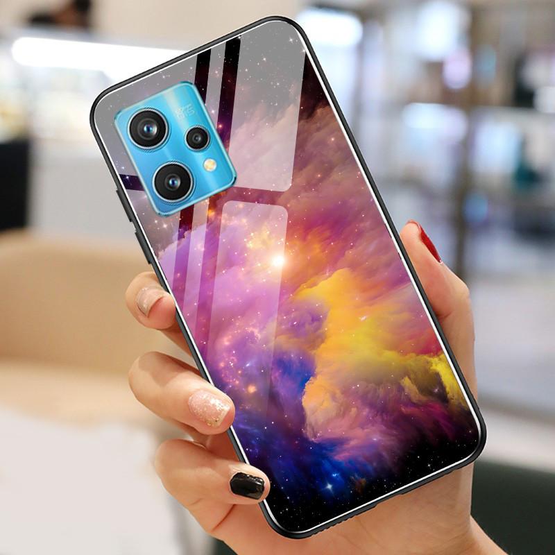 Чехол Realme9 4G для Realme 9 Pro Plus Чехол Закаленное Стекло Роскошные Чехлы для OPPO Realme 9 Pro БАМПЕР Пейзаж Realme9Pro+ Оболочка