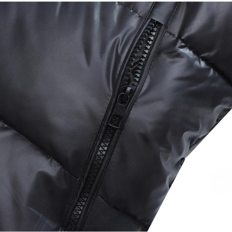 Women's Hooded Down Jacket Black Gold Cotton Coat Winter Loose Fashionable Thick Cotton Jacket
