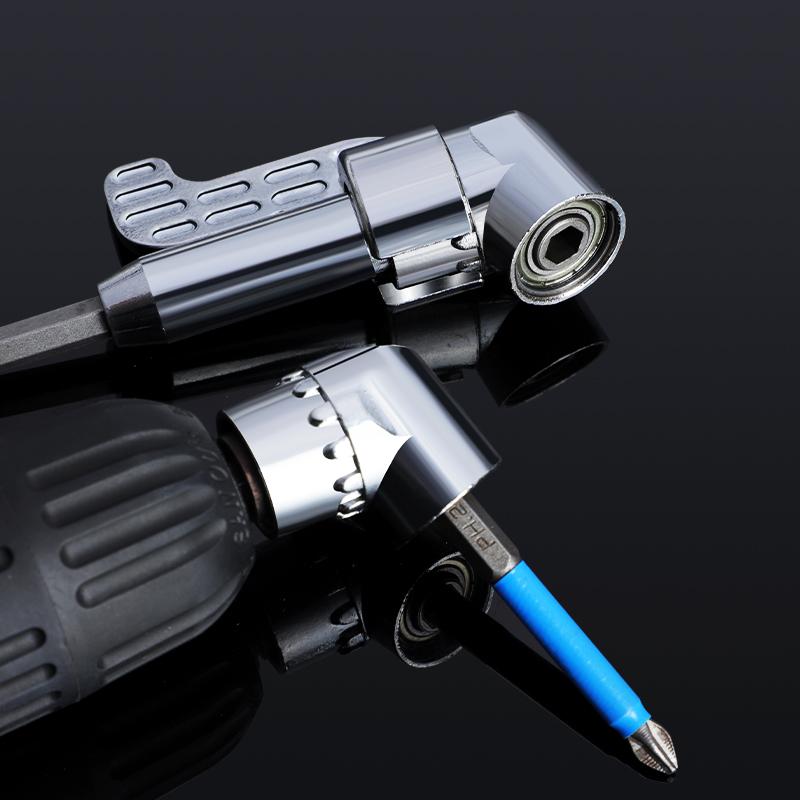 Насадка для сверления под прямым углом, адаптер для сверла под прямым углом 105 градусов, угловая отвертка для труднодоступных мест (ДЛИННЫЙ&КОРОТКИЙ)-Серебряный