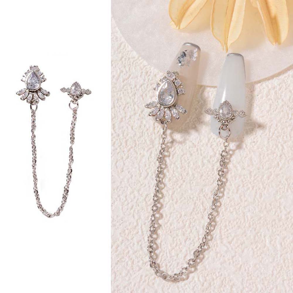 Luxury Pearl Star Chain Jewelry Bowknot  Nail Art DIY Nail Art Decorations Nail Rhinestones