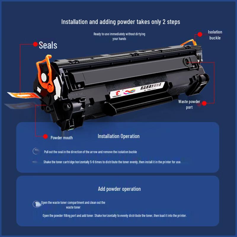 Tusheng Compatible HP 88A CC388A Black Toner Cartridge
