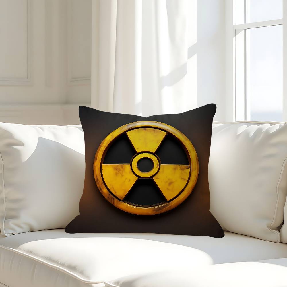 Креативный логотип R-Radiation Персонализированное изображение Текст Домашние Декоративные Подушки Бытовые Подарки 45x45см