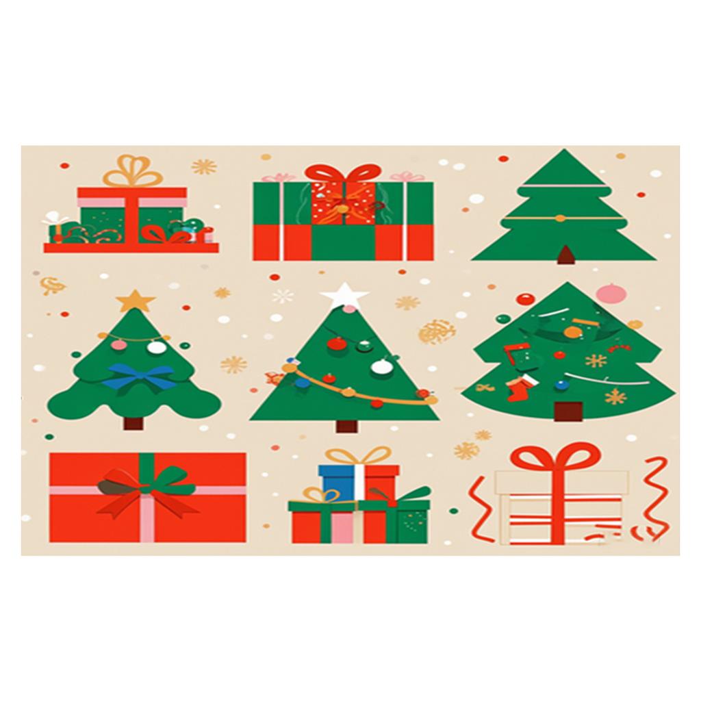 Christmas Style Carpet Soft and Living Room Doormat Santa Claus Dining Room Foyer Room Bedroom Santa Claus Floor Mat Decoration