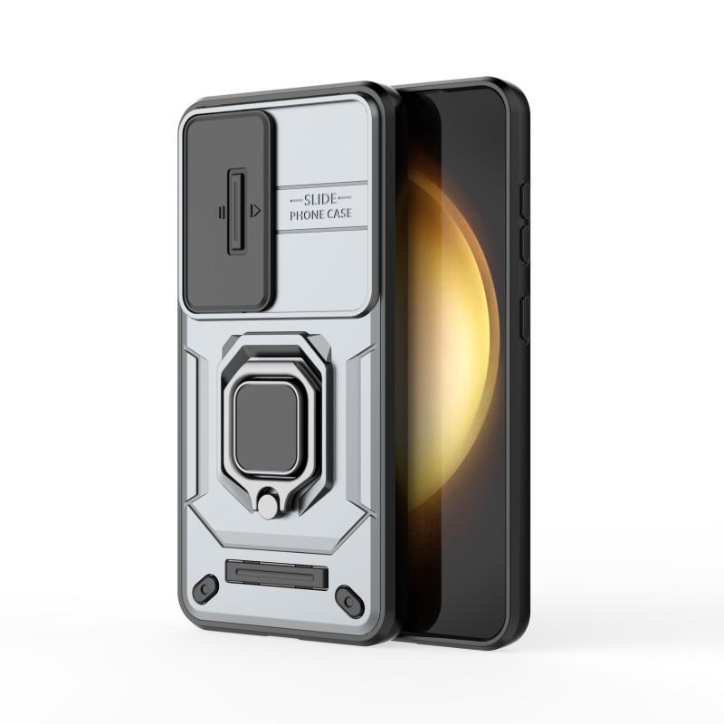 For iPhone 17 Pro Max Magnetic Case with Folding Kickstand/Ring Holder TPU + PC Phone Back Cover