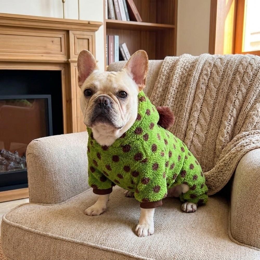 Soft Plush Winter Dog Clothes Thickened Warm Dog Jumpsuit Pet Traction Suit Autumn Winter