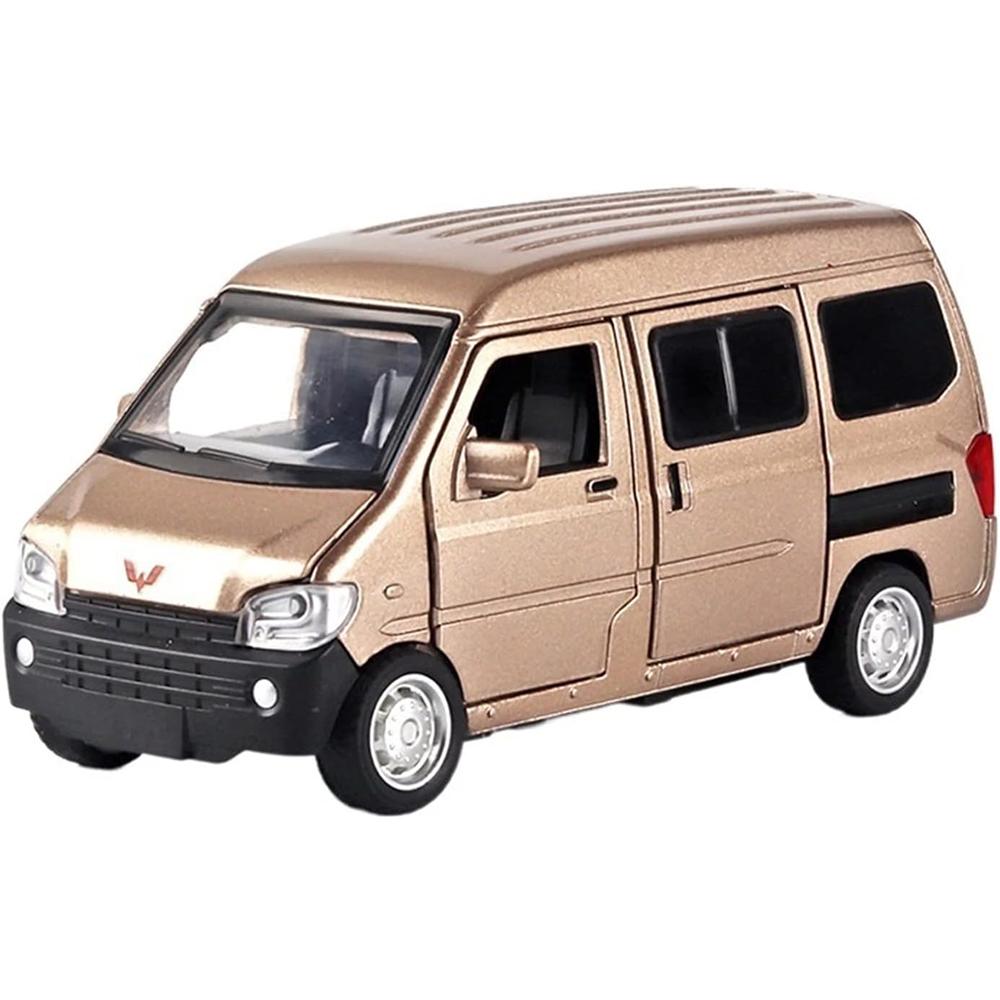 Масштабная модель автомобиля 1/32 для начальной буквы WULING Fan MPV, металлическая модель автомобиля, звук и свет, игрушка с откатом, изысканный подарок на выбор