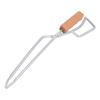 Log Tongs Beech Wood Handle Stainless Steel Clamp High Temperature Resistance Fire Tong for Outdoor