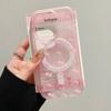 Милый Sanrio Hello Kitty Магнитный Magsafe Беспроводная Зарядка Чехол для Телефона Для iPhone 17 16 15 14 13 Pro Max Зеркальный Держатель-захват Чехол