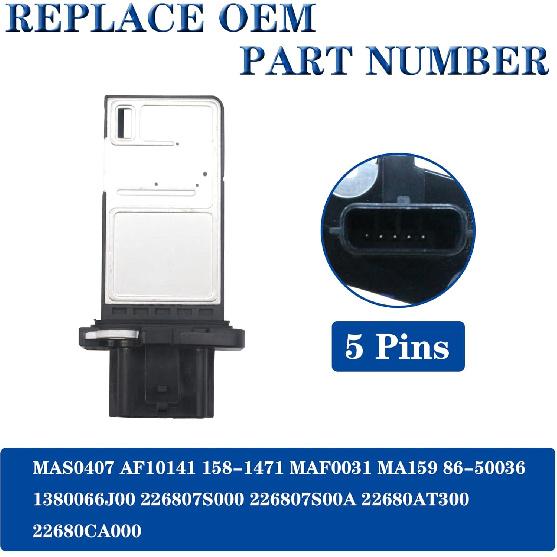 Mass Air Flow Sensor Meter 22680-7S000 Compatible with 04-07 Nissan Pathfinder Titan Frontier Altima Versa Armada Xterra / 04-08 Infiniti G35 FX35
