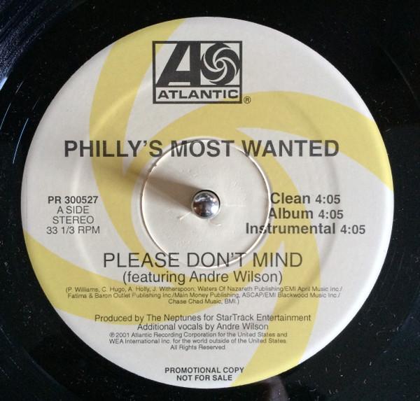 12-дюймовая пластинка PHILLY'S MOST WANTED - Please Don't Mind / Cross The Borde PR300527 Atlantic 2001 США Рэп и Хип-Хоп/R&B Б/у