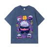 275 GSM Washed T-shirts 100% Cotton Jujutsu Kaisen V41 Kirby Gojo Print Unisex Heavy Cotton T Shirt