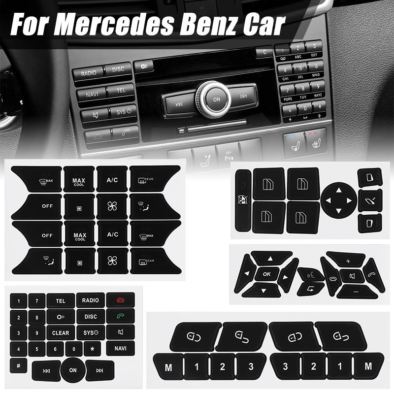 1 Set Button Repair Decals Sticker For Mercedes Benz C-Class W204 S204 C204 Facelift SLK-Class R172 E-Class W212 Coupe C207
