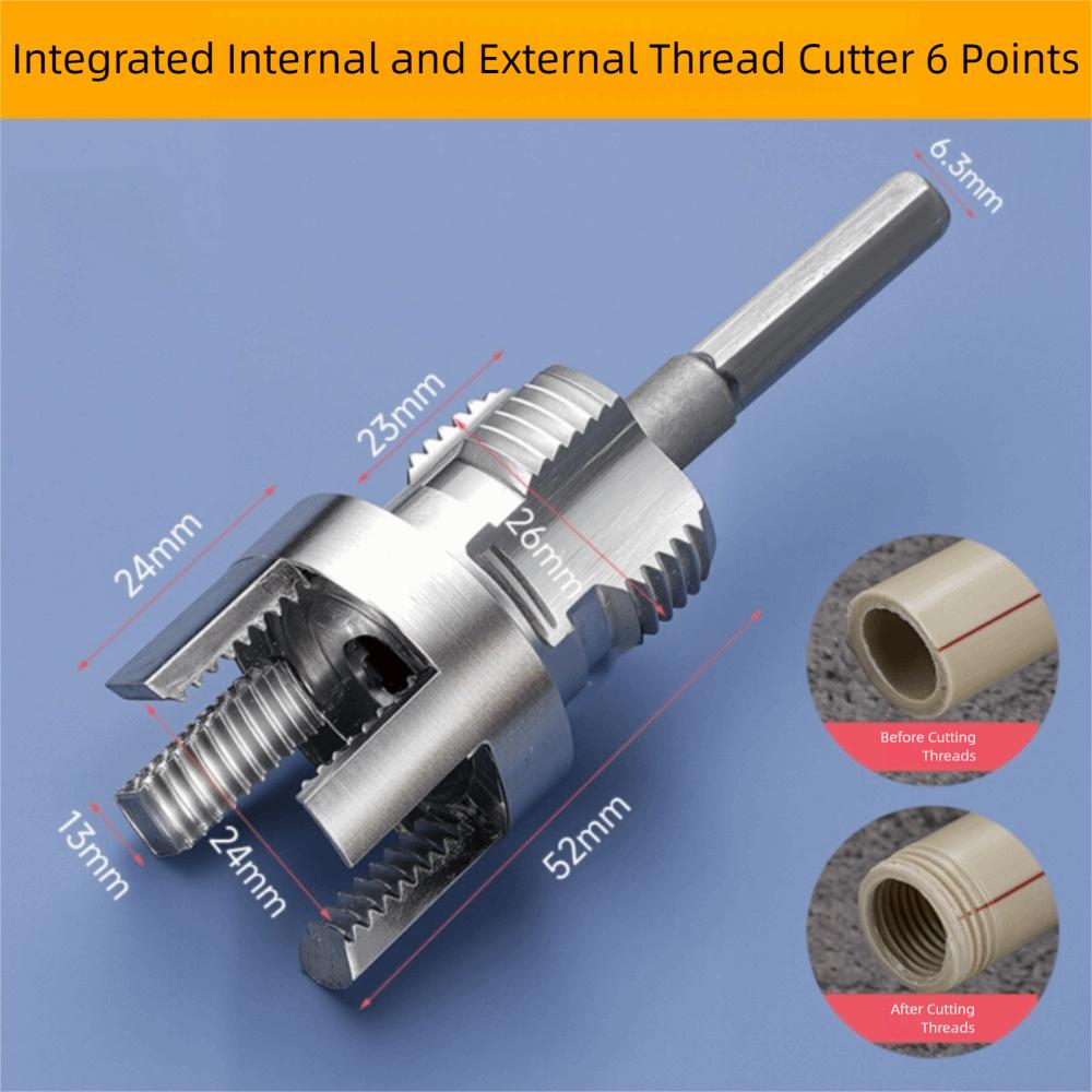4/6 Points Pvc Pipe Threader Kit Fast Pipe Threader Pipe Waterpipe Tapping Tool