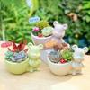 Креативный керамический горшок для цветов в виде медведя, мини-маленькие горшки для бонсай, горшок для цветов, горшок для суккулентов, для улицы