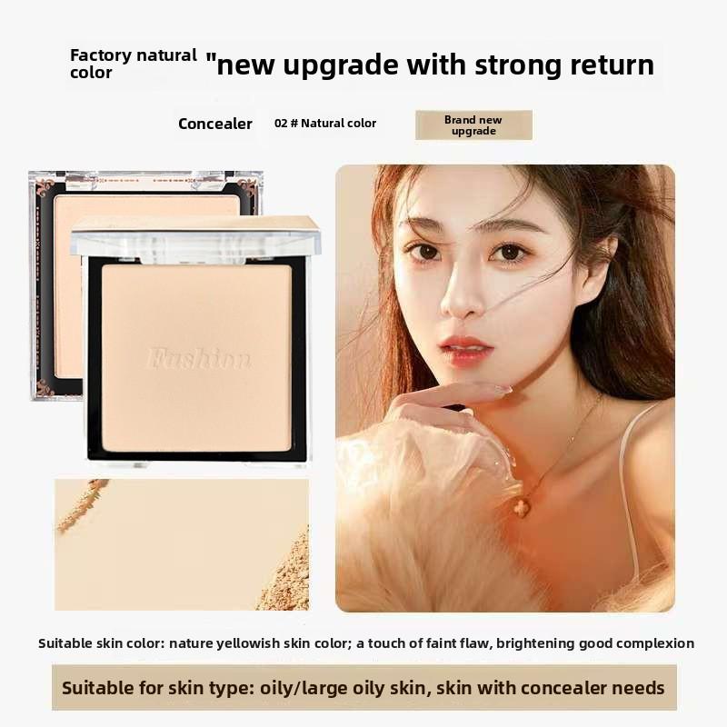 Пудра Компактная фиксирующая пудра Сухая пудра для жирной кожи Водостойкая пудра для пота Не размазывающаяся пудра для контроля жирности Консилер Рассыпчатая пудра