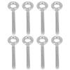 8pcs M8 Eye Bolt Stainless Steel Ring Bolts Machine Welded Closed Screw Rod Eye Screw Bolts