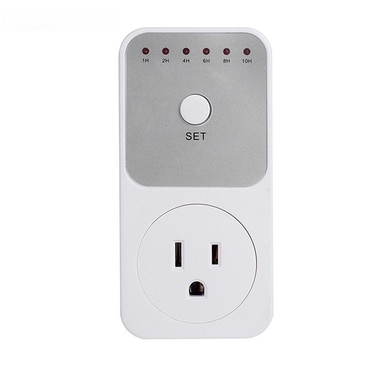 10-Hour Countdown Electric Bicycle Charging Socket Plug - EU/US/UK/FR/AU