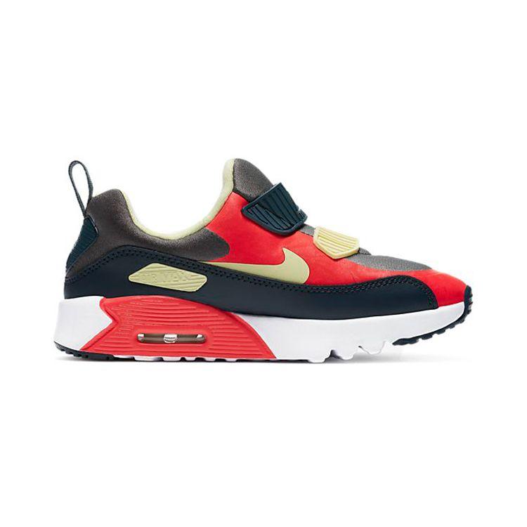 Nike Air Max 90 Ретро Низкие кроссовки с воздушной амортизацией для бега Детские кроссовки Черный Красный 881927-023