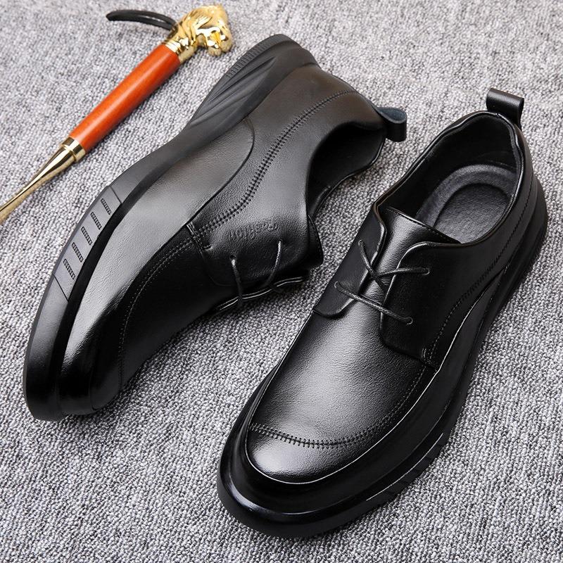 New Leather Shoes Men's Non-slip Soft Surface Soft Sole Versatile Foot Casual Shoes Leather One-pedal Men's Shoes Comfortable