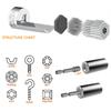 Universal Socket Wrench Head Set Sleeve Gadget 7-19mm Power Drill Adapter Spanner Key Nut Magic Grip Multi Hand Tools Multitool