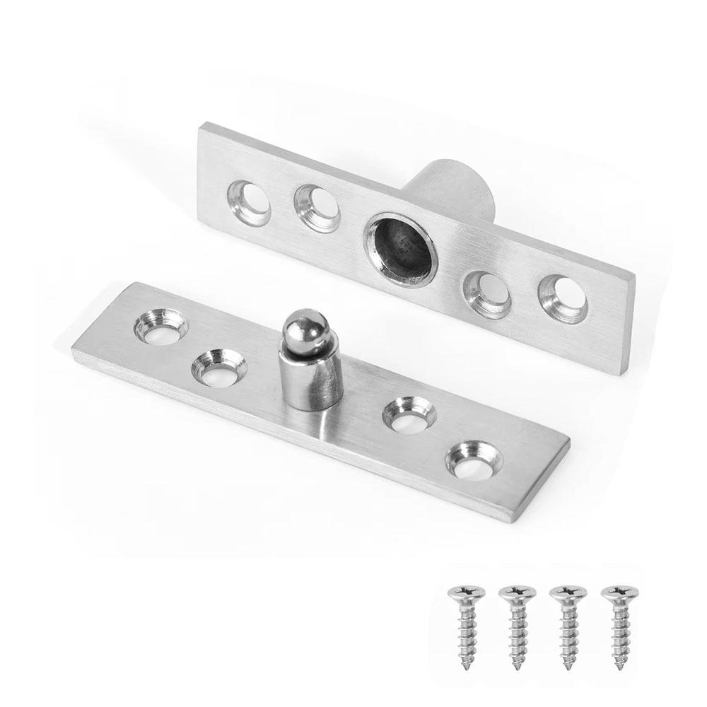 New Stainless Steel Pivot Hinge 360° Swivel Heavy Duty Door Concealing Shaft With Screws Location Shaft