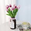 5шт искусственные тюльпаны реалистичные реалистичные пластиковые искусственный шелк цветочная имитация для дома