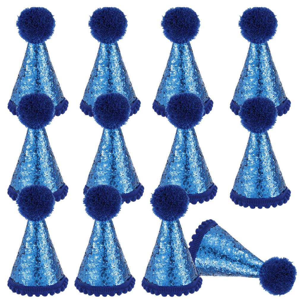 12Pcs Mini Dog Cat Hat Birthday Party Hat Puppy Cap Creative Kitten Cap Costume Accessories for Pet Birthday Party Decor