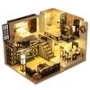 Doll House Kit Mini DIY Handmade 3D Puzzle Assembly Building Duplex Apartment Model Toys Home Bedroom Decoration