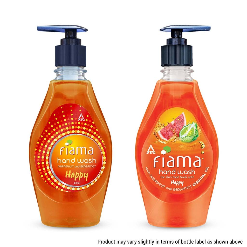 Fiama Happy Hand Wash 400 Ml Pack of 1 With Grapefruit Bergamot Essential Oil Soft Supple Fragrant Hands