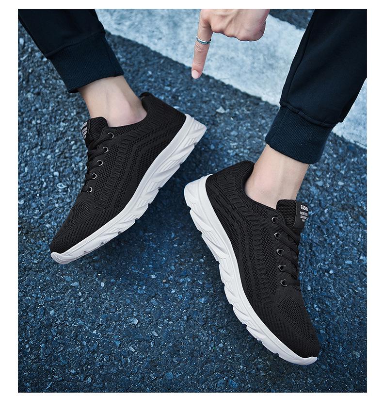 Мужские кроссовки Jinjiang Flyknit - Дышащие, Высококачественные, Повседневные Спортивные для Весны и Осени (Размер 46)