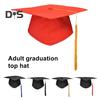 Выпускной колпак с кисточкой, шляпа бакалавра с регулируемым размером, эластичная лента, аксессуар для выпускного платья, церемония вручения диплома магистра