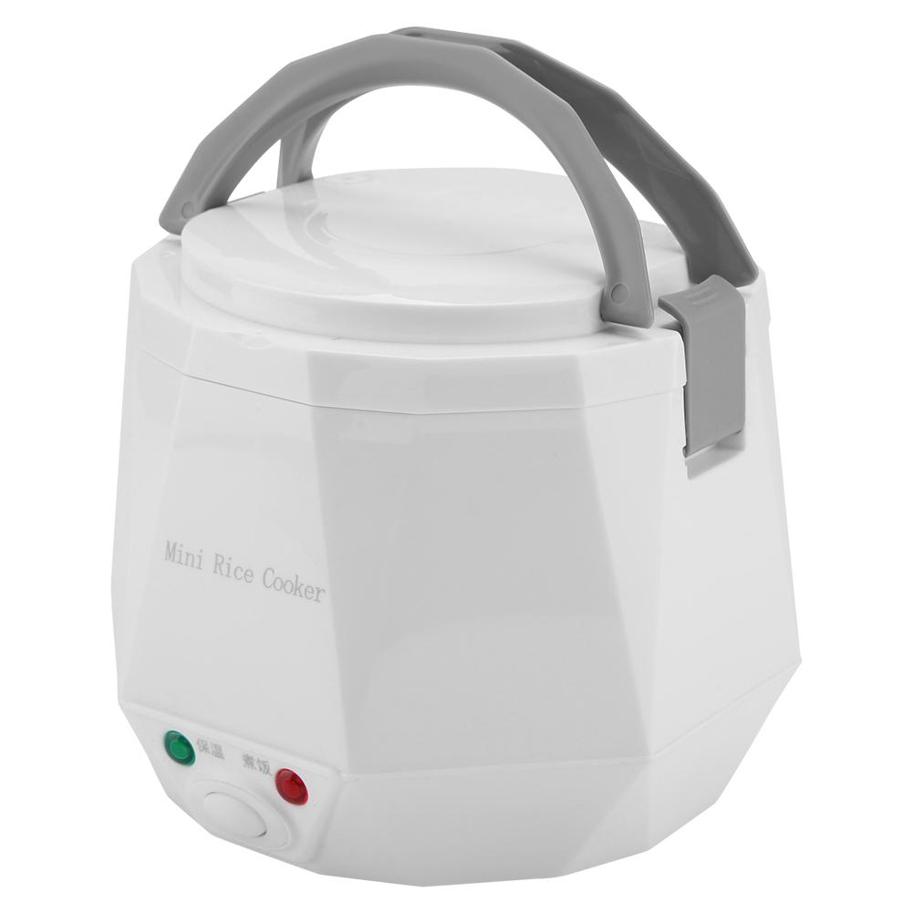 12V 100W 1.3 L Electric Portable Multifunctional Rice Cooker Food Steamer for Car White
